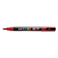POSCA PC-3M marqueur peinture (0,9 - 1,3 mm ogive) - rouge foncé PC3MRF 424098