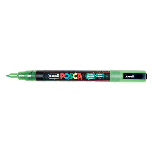 POSCA PC-3M marqueur peinture (0,9 - 1,3 mm ogive) - vert foncé pailleté PC3MLVF 424119 - 1