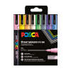 POSCA PC-3M set de marqueurs peinture (0,9 - 1,3 mm ogive) 8 pcs - pastel
