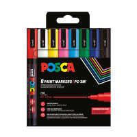POSCA PC-3M set de marqueurs peinture (0,9 - 1,3 mm ogive) 8 pcs PC3M/8 424109