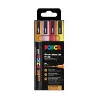 POSCA PC-3M set de marqueurs peinture pailletés chaud (0,9 - 1,3 mm conique) 4 pièces 424121 POSCA PC-3M set de marqueurs peinture pailletés chaud (0,9 - 1,3 mm conique) 4 pièces 424121