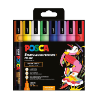 POSCA PC-5M Pop ensemble de marqueurs acryliques (1,8 - 2,5 mm ogive) 8 pièces 425417