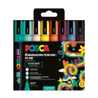 POSCA PC-5M Retro ensemble de marqueurs peinture (1,8 - 2,5 mm ogive) 8 pièces 425418