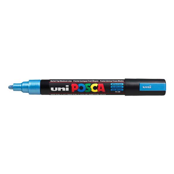 POSCA PC-5M marqueur acrylique (1,8 - 2,5 mm ogive) - bleu métallique 424131 - 1