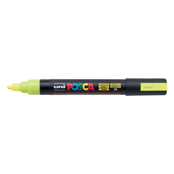 POSCA PC-5M marqueur acrylique (1,8 - 2,5 mm ogive) - jaune fluo 424138 - 1