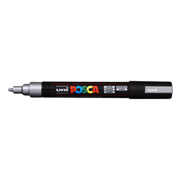 POSCA PC-5M marqueur peinture (1,8 - 2,5 mm ogive) - argent PC5MAR 424125 - 1