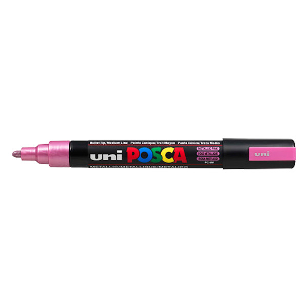 POSCA PC-5M marqueur peinture (1,8 - 2,5 mm ogive) - rose métallique PC5MREM 424154 - 1