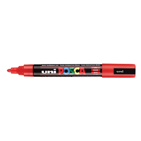 POSCA PC-5M marqueur peinture (1,8 - 2,5 mm ogive) - rouge PC5MR 424150 - 1