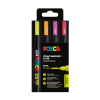 POSCA PC-5M set de marqueurs acryliques (1,8 - 2,5 mm ogive) 4 pcs - fluo 424167 - 1