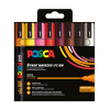 POSCA PC-5M set de marqueurs acryliques (1,8 - 2,5 mm ogive) 8 pcs - chaud 424171 - 1