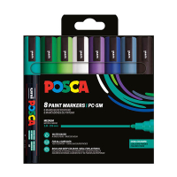 POSCA PC-5M set de marqueurs acryliques (1,8 - 2,5 mm ogive) 8 pcs - froid 424169