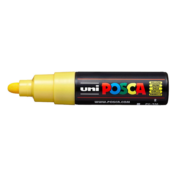 POSCA PC-7M marqueur acrylique (4,5 - 5,5 mm ogive) - jaune 424179 - 1