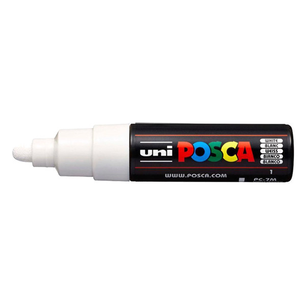 POSCA PC-7M marqueur peinture (4,5 - 5,5 mm ogive) - blanc PC7MBL 424177 - 1