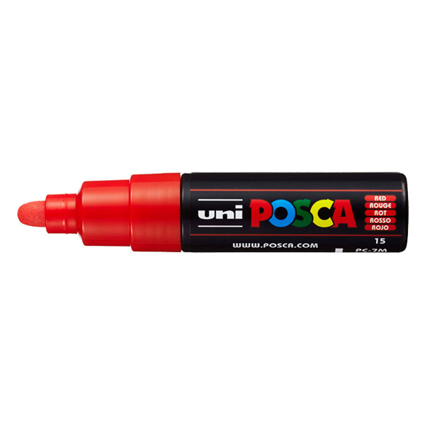 POSCA PC-7M marqueur peinture (4,5 - 5,5 mm ogive) - rouge PC7MR 424184 - 1