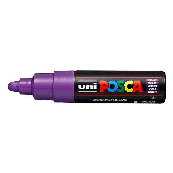 POSCA PC-7M marqueur peinture (4,5 - 5,5 mm ogive) - violet PC7MVT 424189 - 1