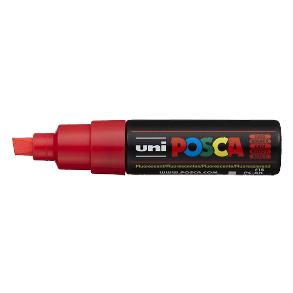 POSCA PC-8K marqueur acrylique (8 mm biseautée) - rouge fluo 424219 - 1