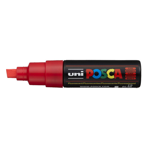 POSCA PC-8K marqueur peinture (8 mm biseautée) - rouge fluo PC8KRFLUO 424219 - 1