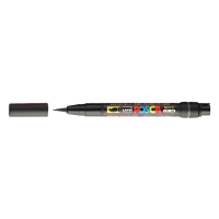 POSCA brush PCF-350 marqueur acrylique (1 mm pointe pinceau) - noir 424004