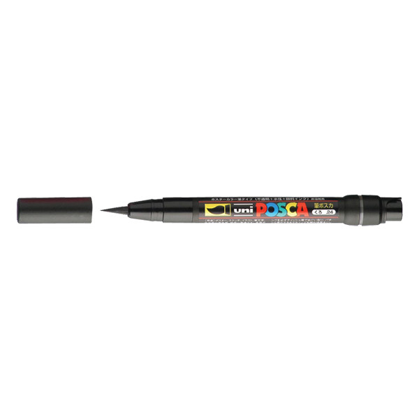 POSCA brush PCF-350 marqueur peinture (1 mm pointe pinceau) - noir PCF350N 424004 - 1