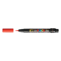 POSCA brush PCF-350 marqueur peinture (1 mm pointe pinceau) - rouge PCF350R 424006