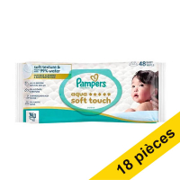 Offre : 18x Pampers Aqua Soft Touch lingettes pour bébé (48 pièces)