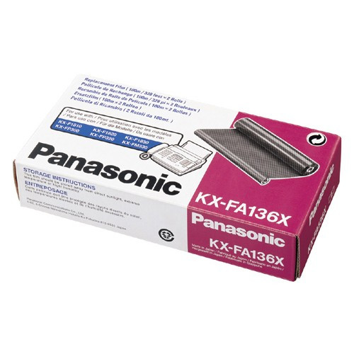 Panasonic KX-FA136X rouleau de fax 2 pièces (d'origine) KX-FA136X 075095 - 1