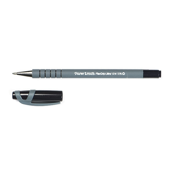 Papermate Flexgrip Ultra Stick stylo à bille avec bouchon (1 mm) - noir S0190113 237110 - 1