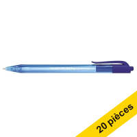 Offre : 20x Papermate InkJoy 100 RT stylo à bille (1 mm) - bleu