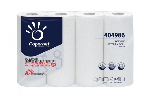 Papernet Superior papier essuie-tout 3 plis 4 x 51 feuilles SPA00002 - 1