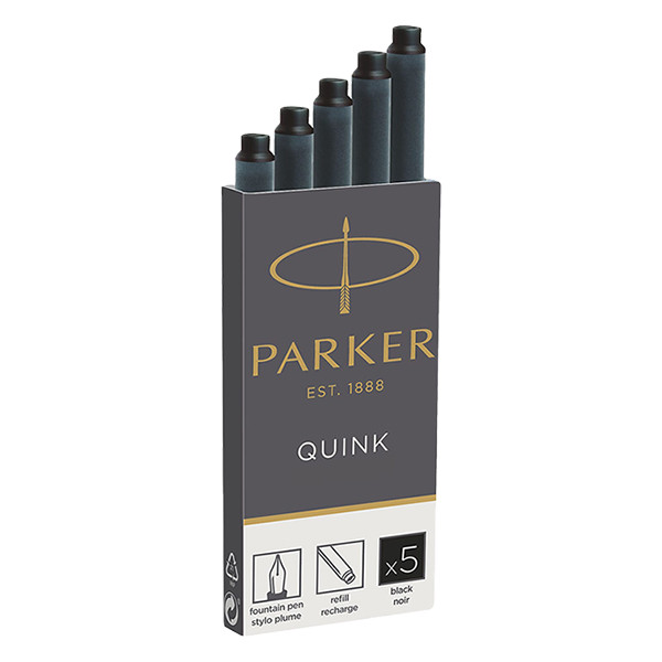 Parker 1950382 Quink recharge (5 pièces) - noir 1950382 S0116200 214000 - 1