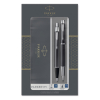 Parker IM stylo à bille et stylo-plume noirs/chromés (encre bleue) 2093215 214049 - 1