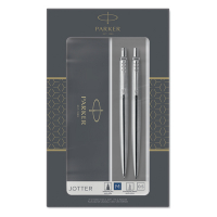 Parker Jotter stylo à bille acier inoxydable et portemine chromé (encre bleue) 2093256 214046