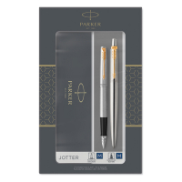 Parker Jotter stylo à bille en acier oxydable et stylo-plume or (encre bleue) 2093257 214047