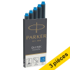 Offre : 3x Parker 1950383 Quink recharge d'encre effaçable (5 pièces) - bleu royal 214059 - 1