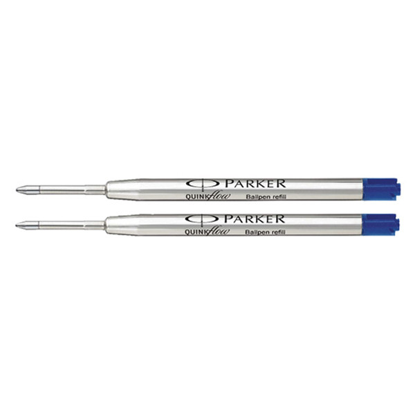 Parker Quinkflow recharge de stylo à bille moyen (2 pièces) - bleu 19503712 214112 - 1