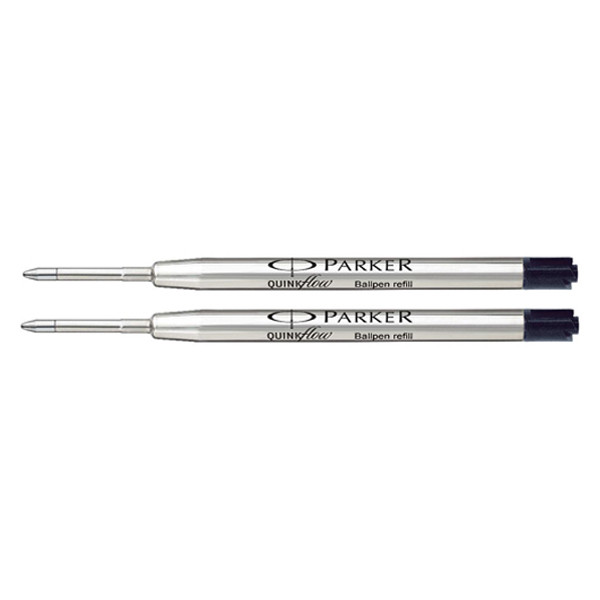 Parker Quinkflow recharge de stylo à bille moyen (2 pièces) - noir 19503692 214113 - 1