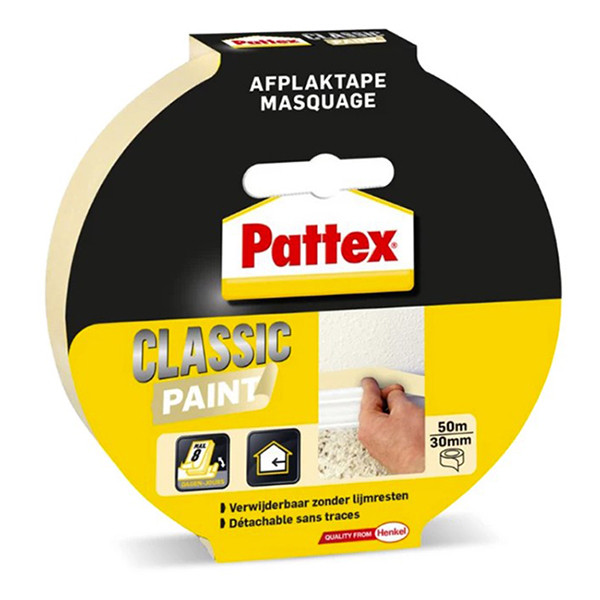 Pattex Classic Paint ruban de masquage 30 mm x 50 m Classic - crème 773363 206209 - 1