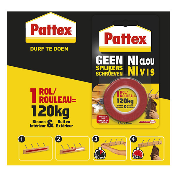 Pattex Supermontage ruban adhésif 120 kg maximum 1466652 206205 - 2