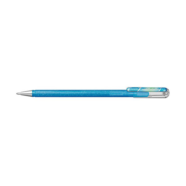 Pentel Dual Metallic stylo à encre gel - bleu-gris et bleu/argent métallisé 018591 210202 - 1