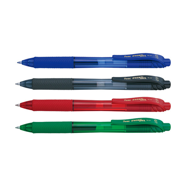 Pentel Energel BL107 set de stylos roller - bleu/noir/rouge/vert  209999 - 1