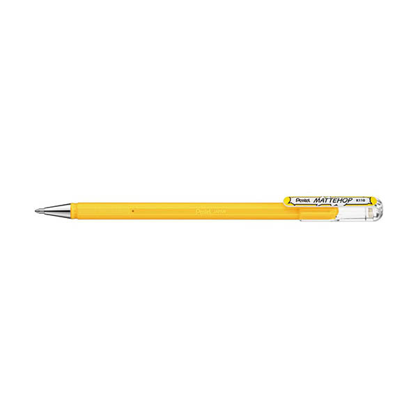 Pentel Mattehop K110 stylo à encre gel - jaune 494605 - 1