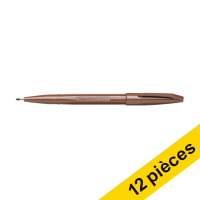 Offre: 12x Pentel Sign S520 feutre à pointe fine (0,8 mm) - marron
