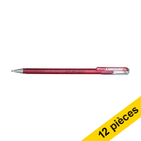 Offre : 12x Pentel Dual Metallic stylo à encre gel - rose/rose métallisé