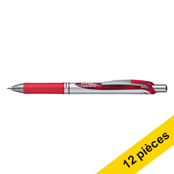 Pentel Offre : 12x Pentel Energel BL77 stylo roller - rouge  210066 - 1