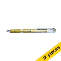 Pentel Offre : 12x Pentel K230M stylo à encre gel - or  210182