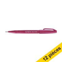 Offre : 12x Pentel Sign SES15C feutre pinceau - bordeaux