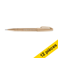 Offre : 12x Pentel Sign SES15C feutre pinceau - marron clair