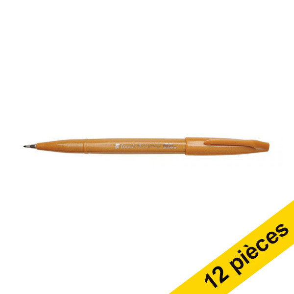 Offre : 12x Pentel Sign SES15C feutre pinceau - ocre 210144 - 1