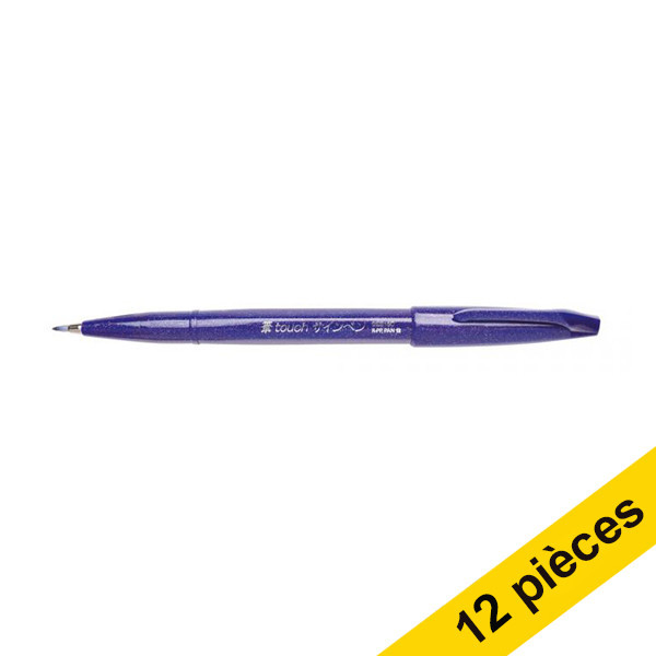 Offre : 12x Pentel Sign SES15C feutre pinceau - violet 210143 - 1