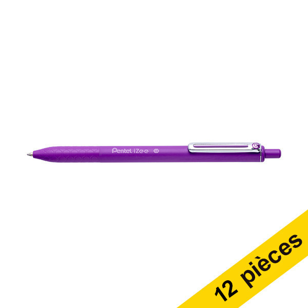 Pentel Offre : 12x Pentel iZee BX470 stylo à bille - violet  210172 - 1